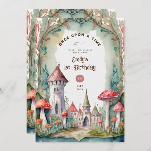 FAIRYCORE FAIRYTALE BABYSHOWER 1ST BIRTHDAY ANY INVITATION