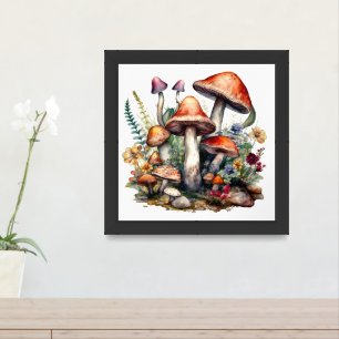 Fairycore Fairytale Mushrooms Funghi Framed Art
