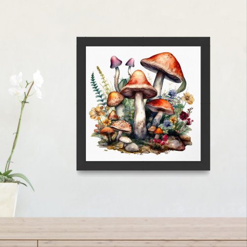 Fairycore Fairytale Mushrooms Funghi Framed Art