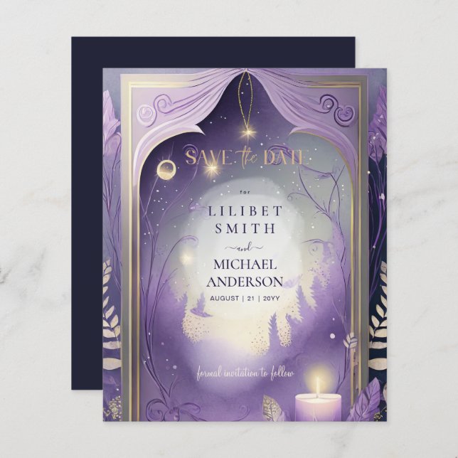 Fairycore Fairytale Save the Date Enchanted Fores (Front/Back)