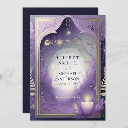 Fairycore Fairytale Save the Date Enchanted Fores Invitation