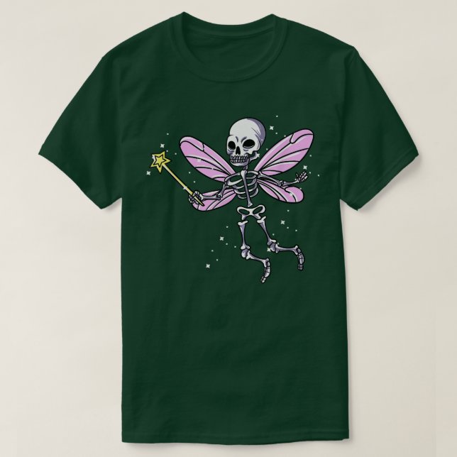 Fairycore Gothic Skeleton Fairy  T-Shirt (Design Front)