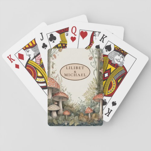 FAIRYCORE Mushrooms Goblincore Custom Gifts Poker Cards