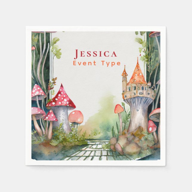 FAIRYCORE Princess Fairytale Castle Kingdom Custom Napkins (Front)