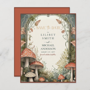 Fairycore Save the Date Goblincore Mushrooms