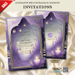 Fairycore Wedding Invitation Fairytale Lilac Gold at Zazzle