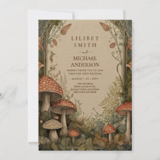 FAIRYCORE WEDDING Vintage Nature Loving Fairytale Invitation