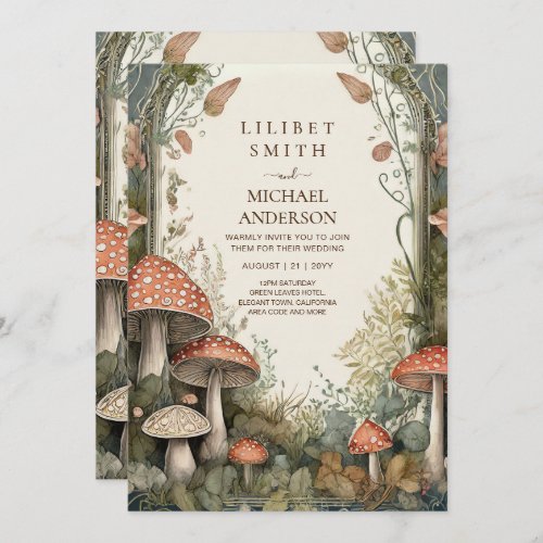 FAIRYCORE WEDDING Vintage Nature Loving Fairytale Invitation