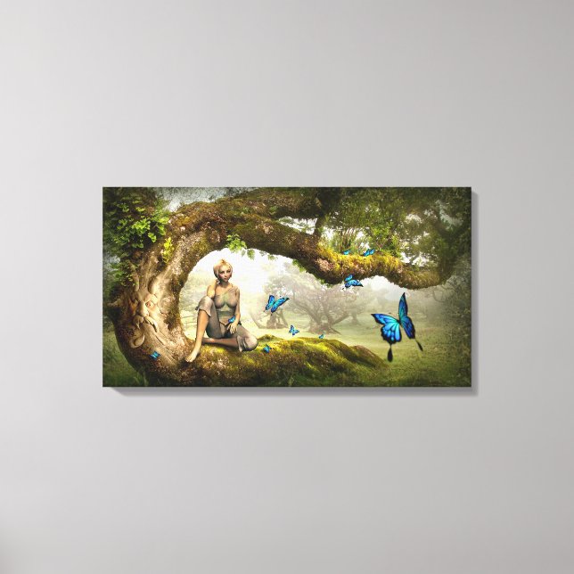 Fairyland and Butterflies Canvas Print (Front)