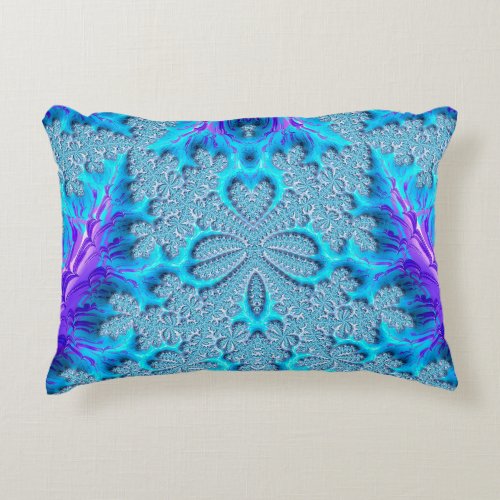 FAIRYLAND  BLUE PURPLE SHADES  Fractal Design  Accent Pillow
