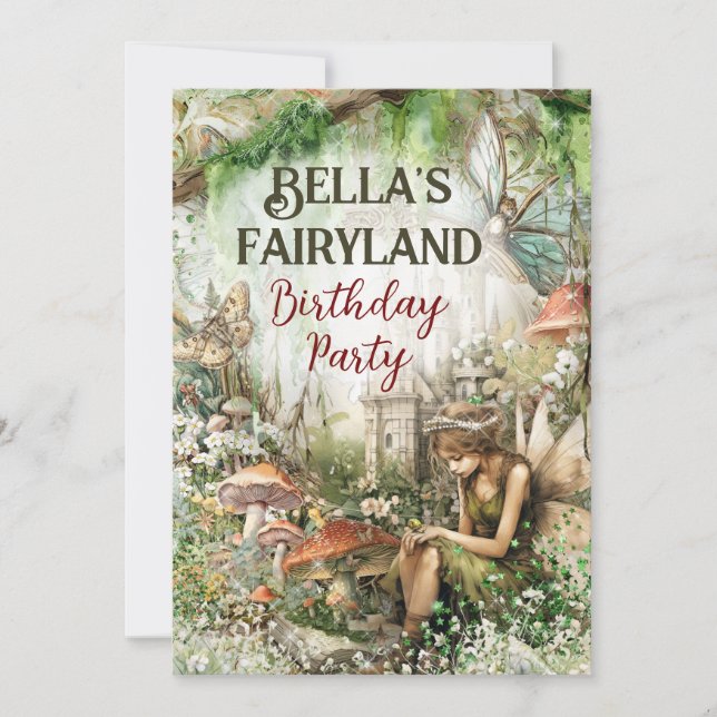 Fairyland Enchanted Realm Party Invitation (Front)