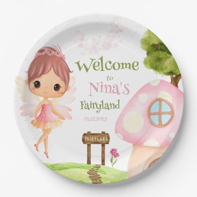 Fairyland & Flower Garden Paper Plates (Front)