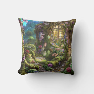 Fairyland Forest Graphic Throw Pillow