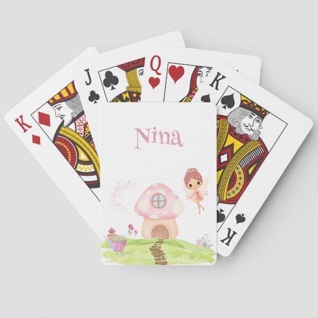 Fairyland & Garden Enchanted Personalised Poker Cards (Back)