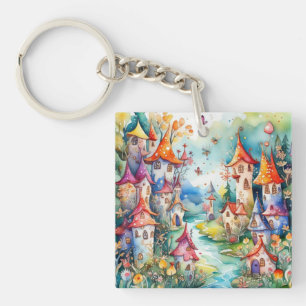 Fairyland magic castle keychain
