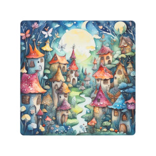Fairyland magic castle metal print