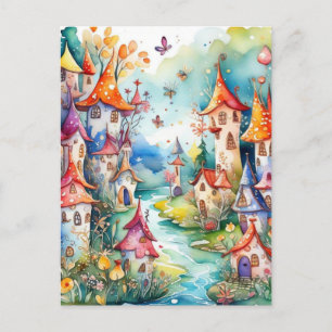 Fairyland magic castle  postcard