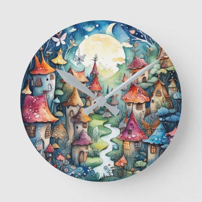 Fairyland magic castle round clock (Front)