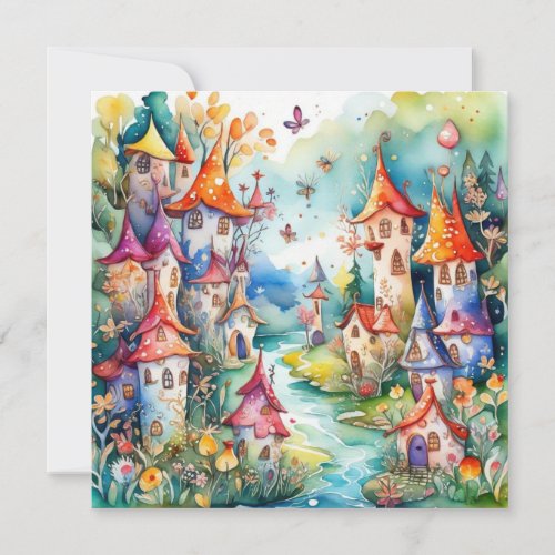 Fairyland magic castle  thank you card