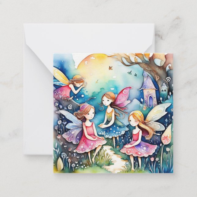 Fairyland magic fairies note card (Front)