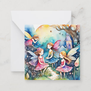 Fairyland magic fairies note card