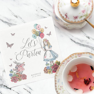 Fairytale Alice in Wonderland Birthday Tea Party Napkins