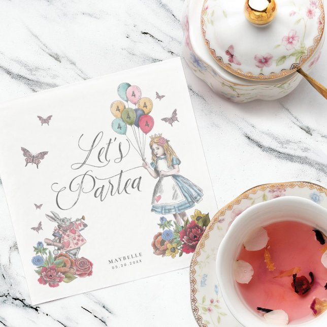 Fairytale Alice in Wonderland Birthday Tea Party Napkins (Creator Uploaded)