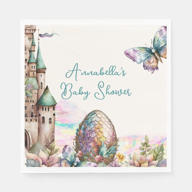 Fairytale Baby Dragon Egg Napkins (Front)
