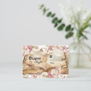 Fairytale Baby Shower Diaper Raffle Enclosure Card
