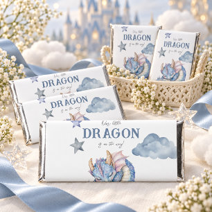 Fairytale Blue Boy Dreamy Dragon Baby Shower Hershey Bar Favors