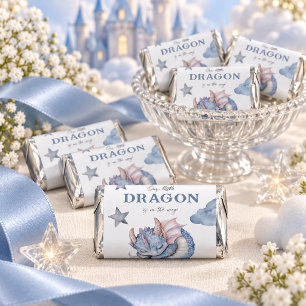 Fairytale Blue Boy Dreamy Dragon Baby Shower Hershey's Miniatures