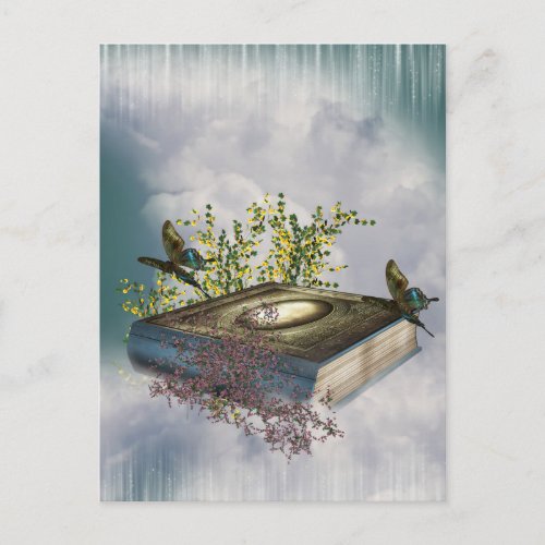 Fairytale Book Butterflies Postcard