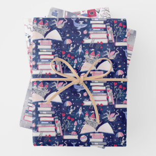 Fairytale Books Castle Set of Three Wrapping Paper Sheets