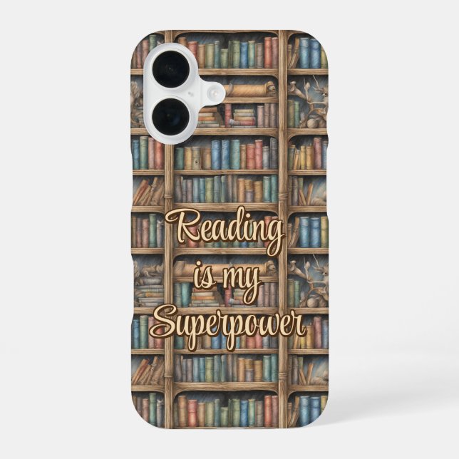 Fairytale Bookshelf Pattern iPhone Case (Back)