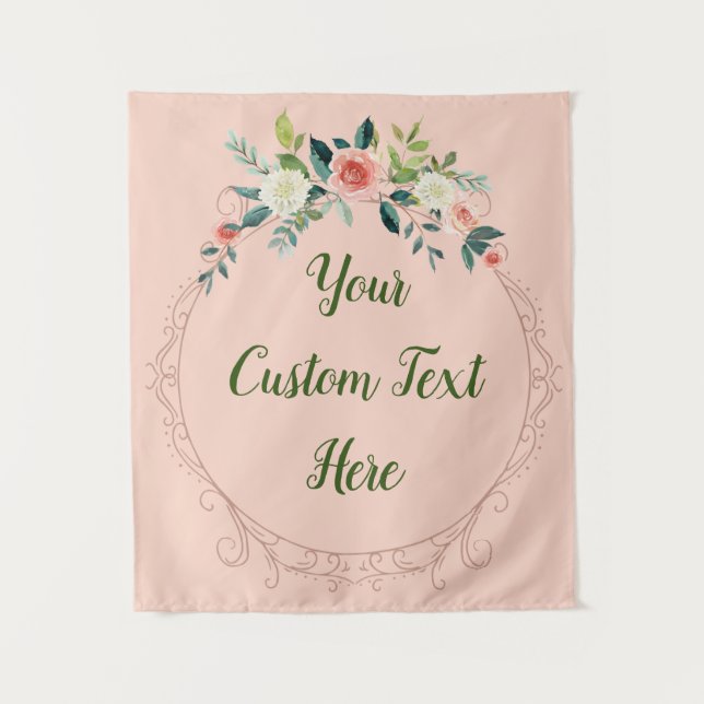 Fairytale Bridal Shower Backdrop Romantic Floral (Front)