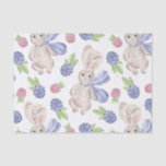 Fairytale Bunny Rabbit with Florals Pattern Tissue Paper