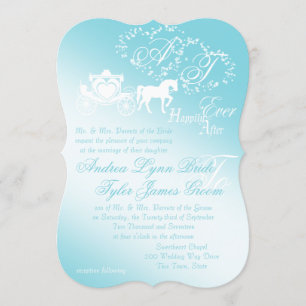 Fairytale Carriage and Hearts Invitation