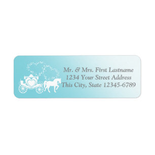 Fairytale Carriage and Hearts Label