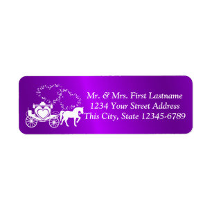 Fairytale Carriage and Hearts Purple Label