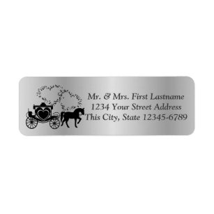 Fairytale Carriage and Hearts Silver Label