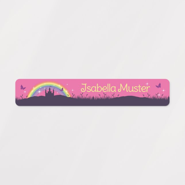 fairytale castle | 96 narrow kids' labels (Design 1)