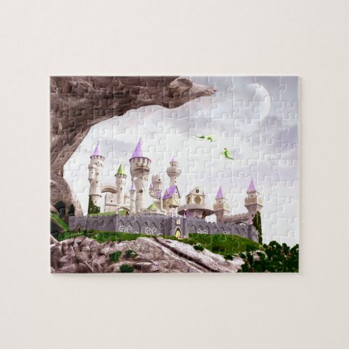 Fairytale Castle And Dragons Jigsaw Puzzle