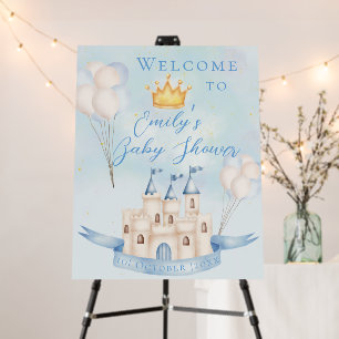 Fairytale castle Crown Baby Shower Welcome Foam Board
