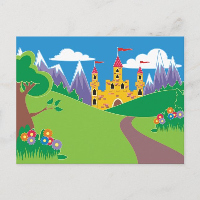 Fairytale Castle Kids  Postcard (Front)