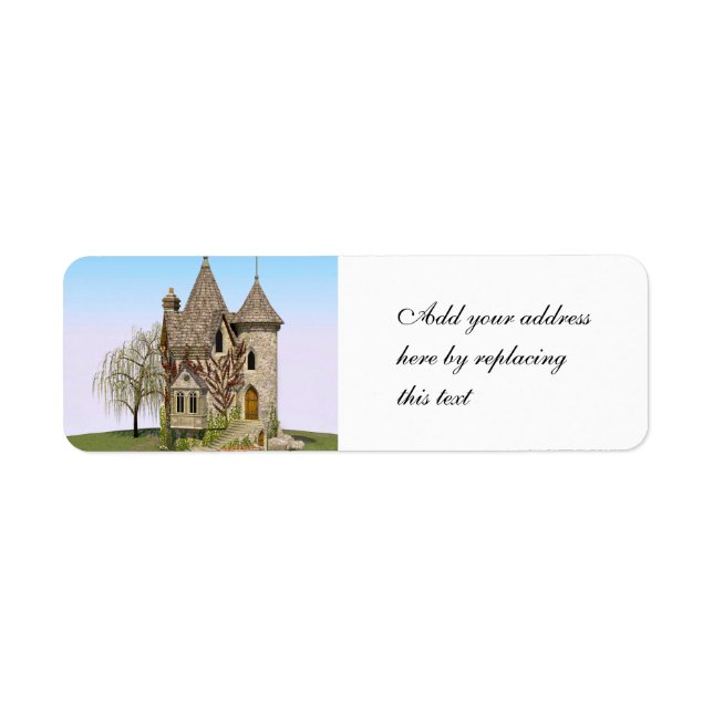 Fairytale Castle Perfect Birthday and Fantasy Gift Label (Front)