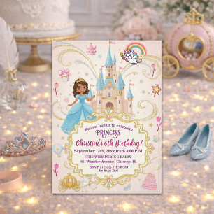 Fairytale Castle Princess 6th Birthday Party Invitation