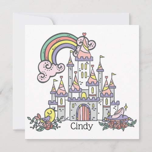 Fairytale Castle Princess Custom Name     