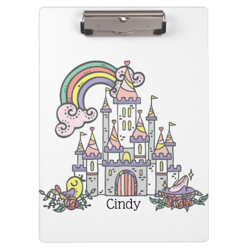 Fairytale Castle Princess Custom Name      Clipboard