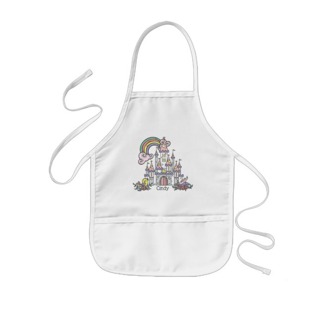 Fairytale Castle Princess Custom Name       Kids' Apron (Front)
