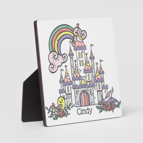 Fairytale Castle Princess Custom Name    Plaque